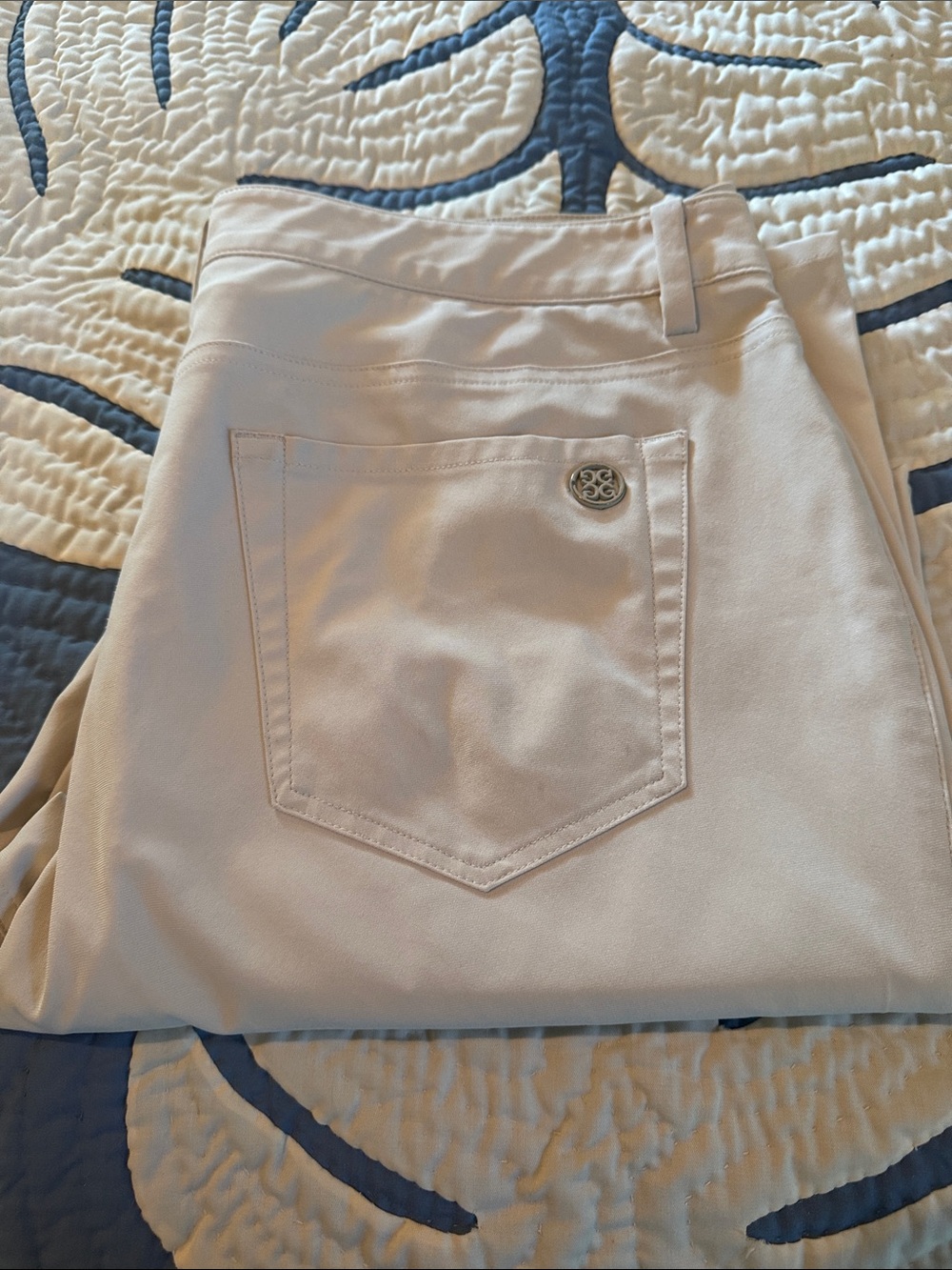Gfore stone tour style Slim Pants with Decorative Round Metal Accent